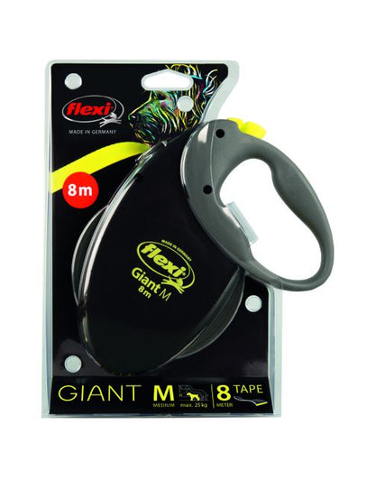 Flexi Rollijn Giant Zwart/Neon M 8m