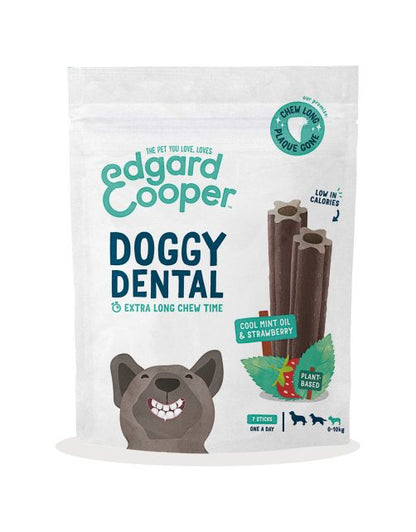 Edgard & Cooper Doggy Dental Aardbei & Munt - Hondensnacks - S