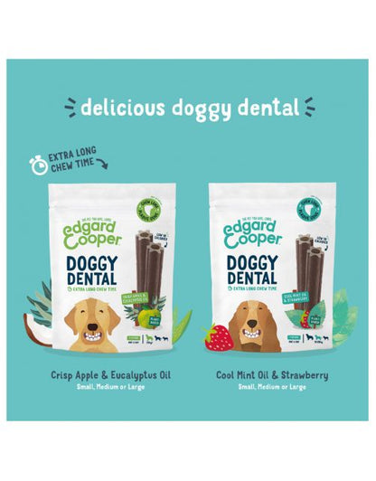 Edgard & Cooper Doggy Dental Aardbei & Munt - Hondensnacks - M